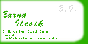 barna ilcsik business card